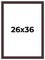 Linear Brown Picture Frame - UV Acrylic, Foam Board Backing, Hanging Hardware